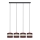 Suspension filaire HELEN 4xE27/15W/230V marron/noir/doré