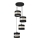 Suspension filaire HELEN 4xE27/15W/230V noir/doré