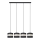 Suspension filaire HELEN 4xE27/15W/230V noir/doré