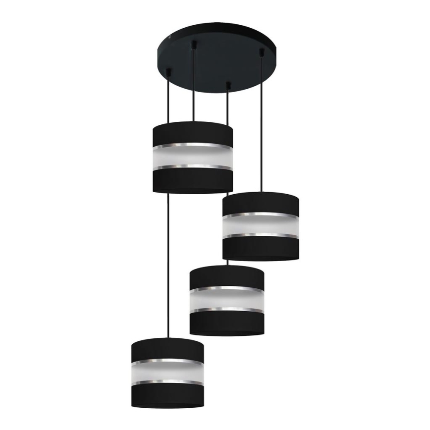 Suspension filaire HELEN 4xE27/15W/230V noire