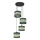 Suspension filaire HELEN 4xE27/15W/230V vert/doré