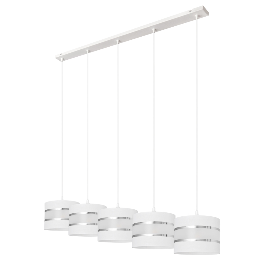 Suspension filaire HELEN 5xE27/15W/230V blanc