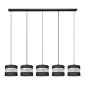 Suspension filaire HELEN 5xE27/15W/230V noir/doré