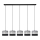 Suspension filaire HELEN 5xE27/15W/230V noir/gris/argent