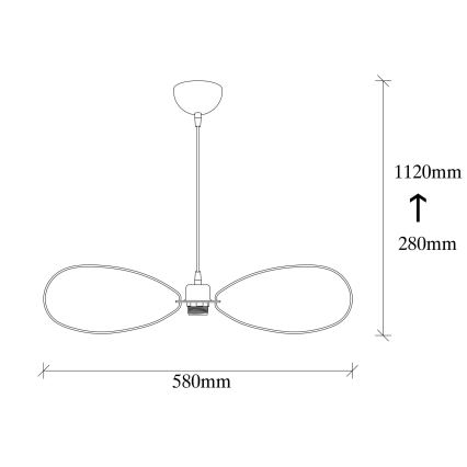 Suspension filaire HEMDEM 1xE27/40W/230V