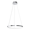 Suspension filaire HOOP LED/27W/230V d. 50 cm 4000K chrome brillant