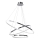 Suspension filaire HOOP LED/93W/230V d. 80 cm 4000K chrome brillant