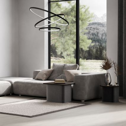 Suspension filaire HOOP LED/93W/230V d. 80 cm 4000K noir