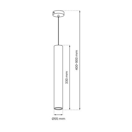 Suspension filaire HUDSON 1xGU10/8W/230V blanc