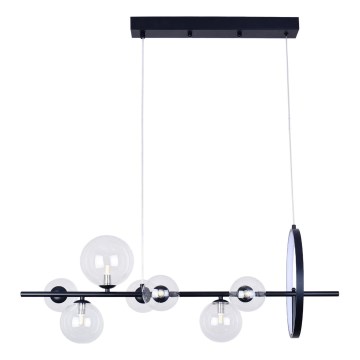 Suspension filaire HYBRID LED/15W/230V + 7xG9/6W 4000K noir