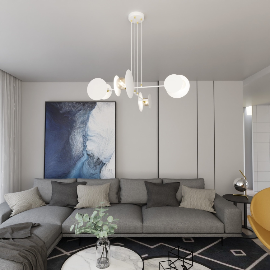 Suspension filaire IDEA 4xE27/15W/230V blanc