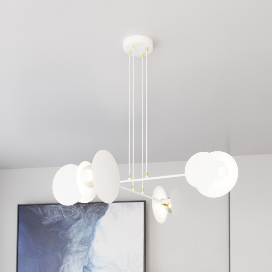 Suspension filaire IDEA 4xE27/15W/230V blanc