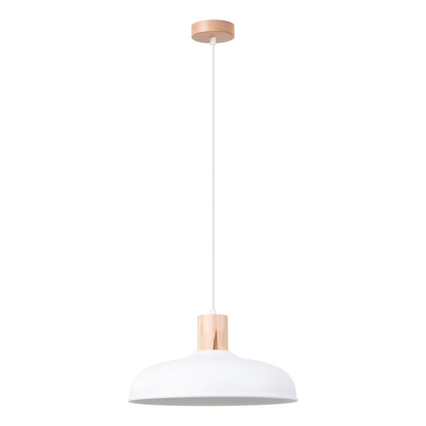 Suspension filaire INDY 1xE27/15W/230V d. 38 cm blanc