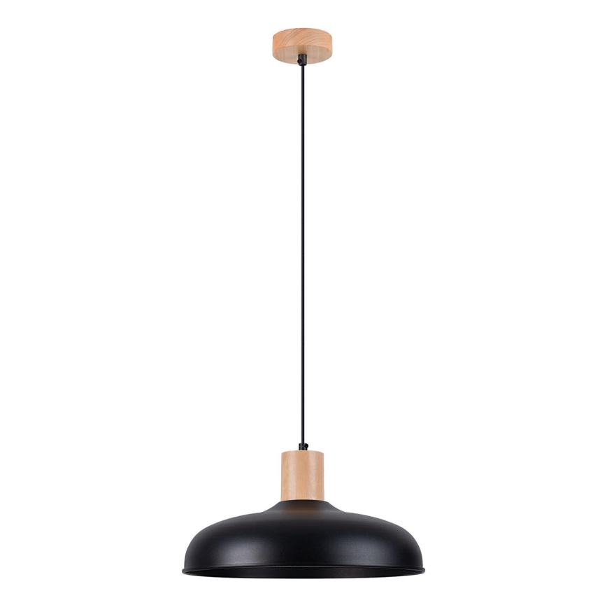 Suspension filaire INDY 1xE27/15W/230V d. 38 cm noir