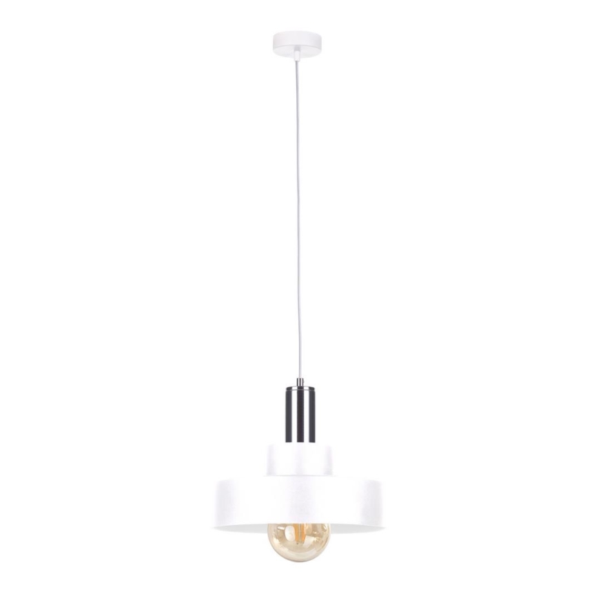 Suspension filaire IZA 1xE27/60W/230V blanc/chrome brillant