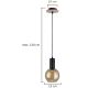 Suspension filaire JANTAR WOOD 1xE27/60W/230V
