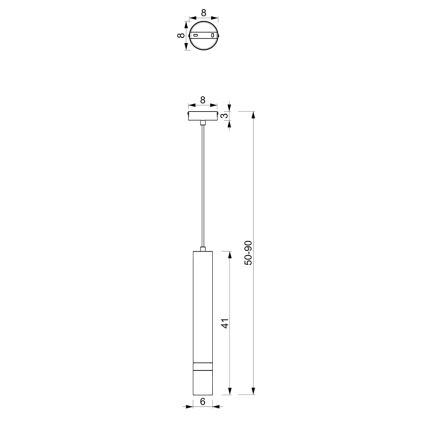 Suspension filaire JOKER 1xGU10/25W/230V verte