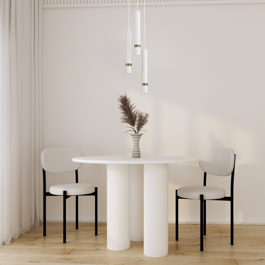 Suspension filaire JOKER 3xGU10/8W/230V blanc/doré