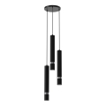 Suspension filaire JOKER 3xGU10/8W/230V noir/chrome brillant