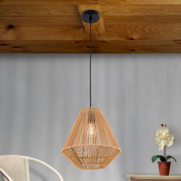 Suspension filaire JUNGLE 1xE27/40W/230V d. 31 cm chanvre