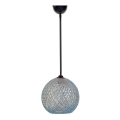 Suspension filaire JUTE 1xE27/60W/230V bleu