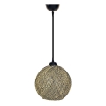 Suspension filaire JUTE 1xE27/60W/230V jaune