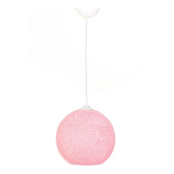 Suspension filaire JUTE 1xE27/60W/230V rose