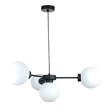 Suspension filaire KALIOPE 4xE14/50W/230V noir/blanc