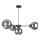 Suspension filaire KALIOPE 4xE27/60W/230V noir/fumé noir