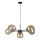 Suspension filaire KALIOPE 6xE27/60W/230V noir/fumé beige