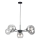 Suspension filaire KALIOPE 6xE27/60W/230V noir/transparent