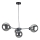 Suspension filaire KALIOPE II 4xE14/50W/230V noir/fumé noir
