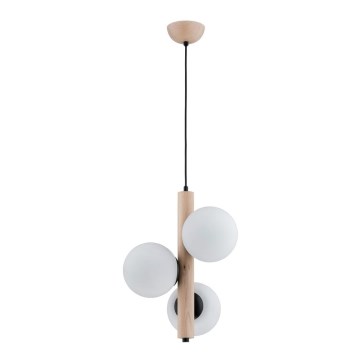 Suspension filaire KANET 3xE14/40W/230V beige/blanc