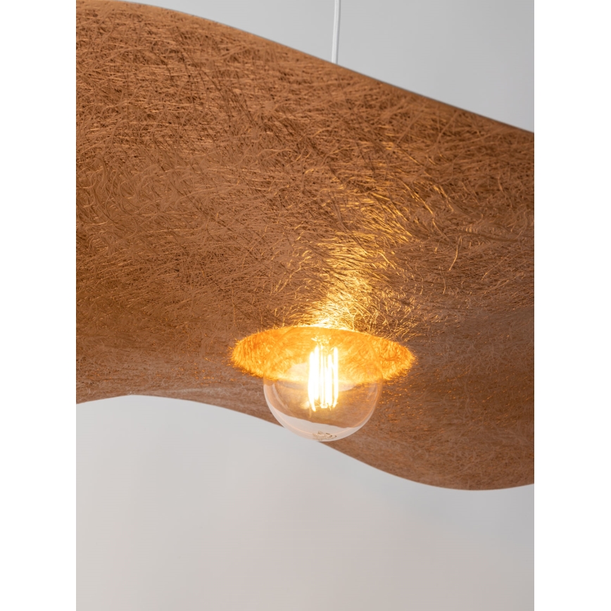 Suspension filaire KAPELLO 1xE27/60W/230V diam. 55 cm blanc/cuivre