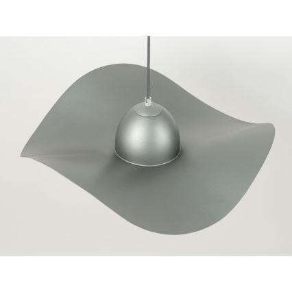 Suspension filaire KAPELLO 1xE27/60W/230V diam. 55 cm gris/argent