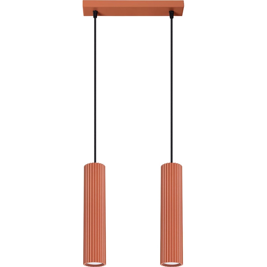 Suspension filaire KARBON 2xGU10/10W/230V rouge