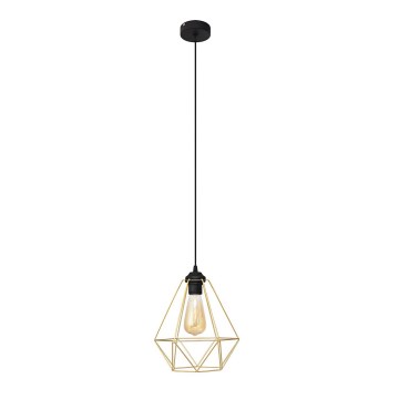 Suspension filaire KARO 1xE27/15W/230V doré/noir