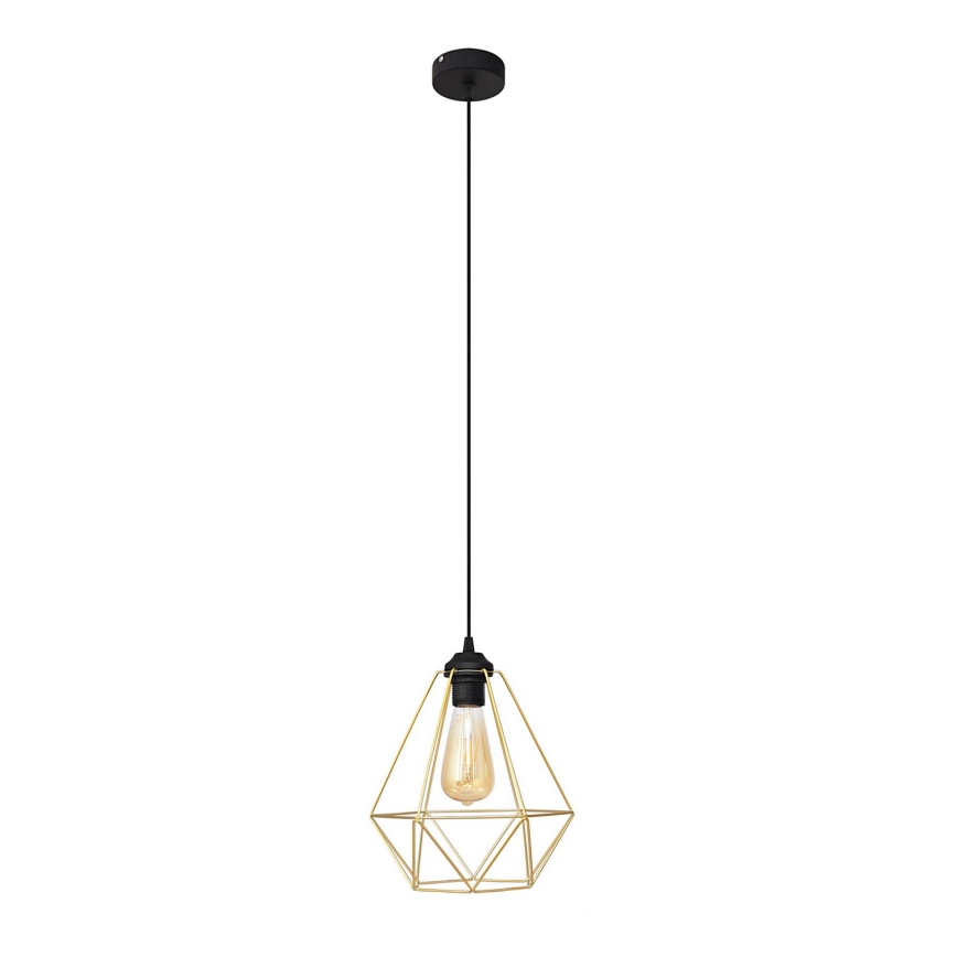 Suspension filaire KARO 1xE27/15W/230V doré/noir