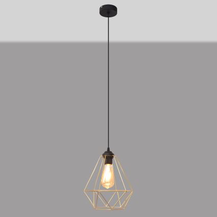 Suspension filaire KARO 1xE27/15W/230V doré/noir