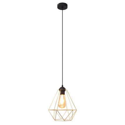 Suspension filaire KARO 1xE27/15W/230V doré/noir
