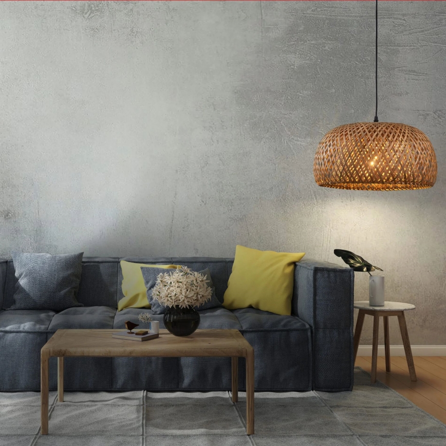 Suspension filaire KORFU 1xE27/20W/230V d. 38 cm bambou