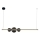 Suspension filaire KUGEL LED/30W/230V noir