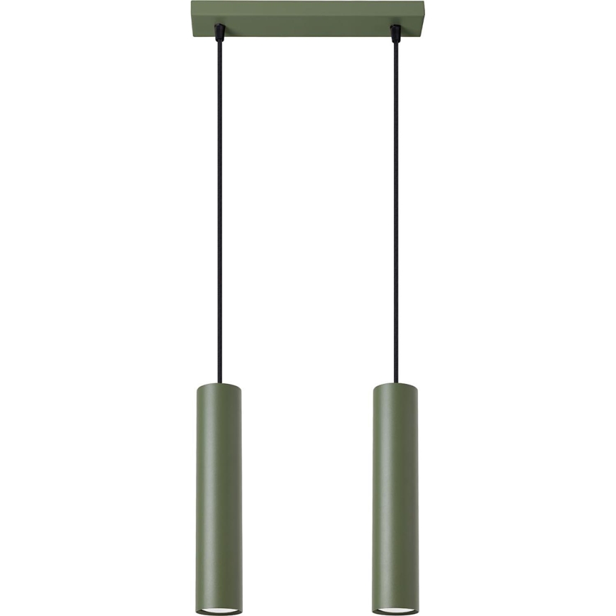 Suspension filaire LAGOS 2xGU10/10W/230V vert