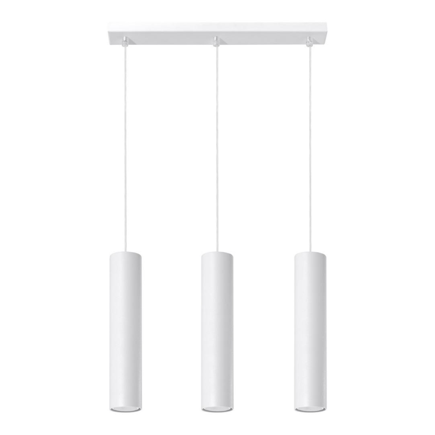 Suspension filaire LAGOS 3 3xGU10/10W/230V blanc