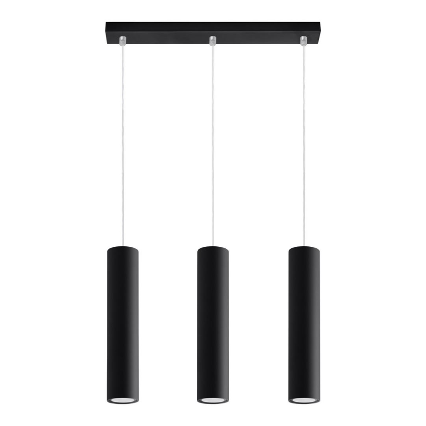 Suspension filaire LAGOS 3 3xGU10/10W/230V noir