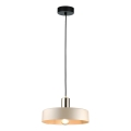 Suspension filaire LATTE 1xE27/60W/230V beige/noir/chrome brillant