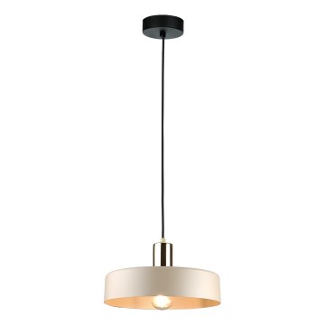 Suspension filaire LATTE 1xE27/60W/230V beige/noir/chrome brillant
