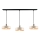 Suspension filaire LATTE 3xE27/60W/230V beige/noir/chrome brillant