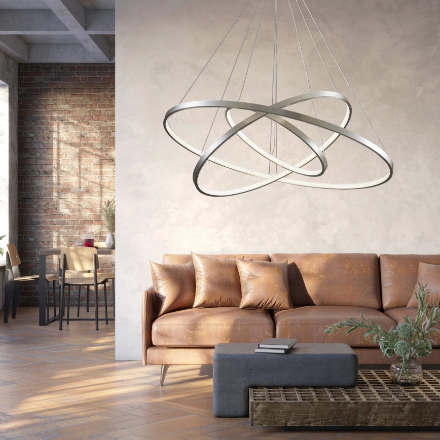 Suspension filaire LEA LED/60W/230V 4000K d. 80 cm chrome mat