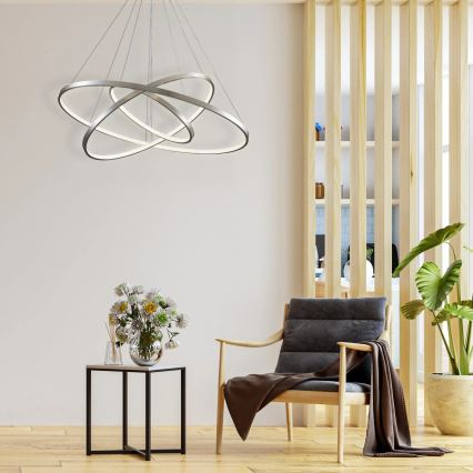 Suspension filaire LEA LED/60W/230V 4000K d. 80 cm chrome mat
